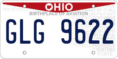 OH license plate GLG9622