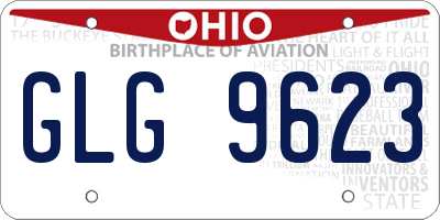 OH license plate GLG9623