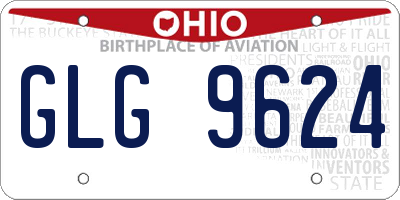 OH license plate GLG9624