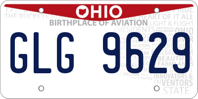 OH license plate GLG9629