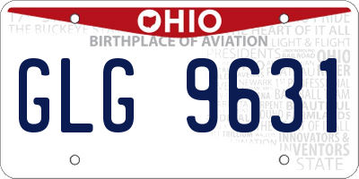 OH license plate GLG9631