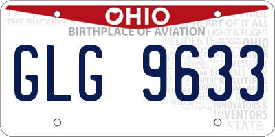 OH license plate GLG9633
