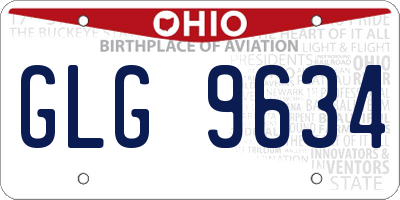 OH license plate GLG9634