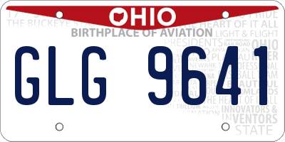 OH license plate GLG9641