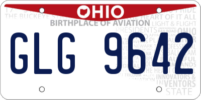 OH license plate GLG9642