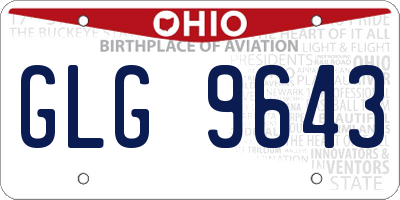 OH license plate GLG9643