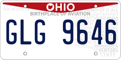 OH license plate GLG9646
