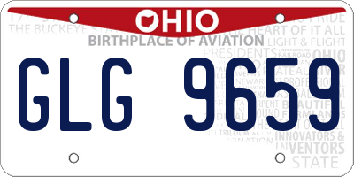 OH license plate GLG9659