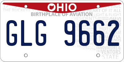 OH license plate GLG9662