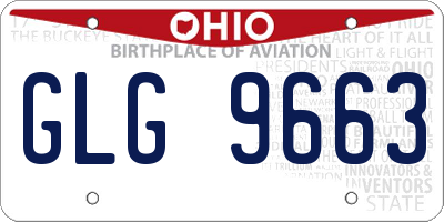 OH license plate GLG9663