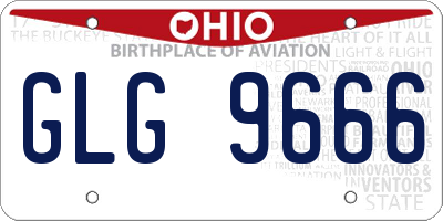 OH license plate GLG9666
