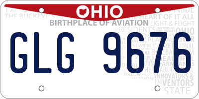 OH license plate GLG9676