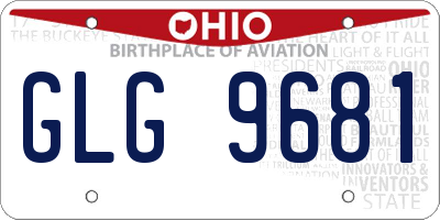 OH license plate GLG9681