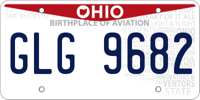 OH license plate GLG9682