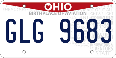 OH license plate GLG9683