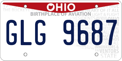 OH license plate GLG9687