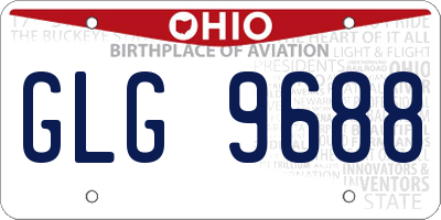 OH license plate GLG9688