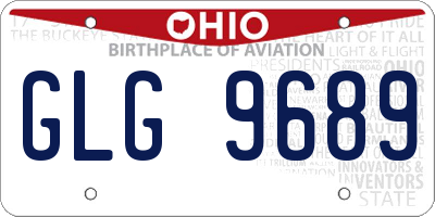 OH license plate GLG9689