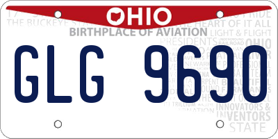 OH license plate GLG9690