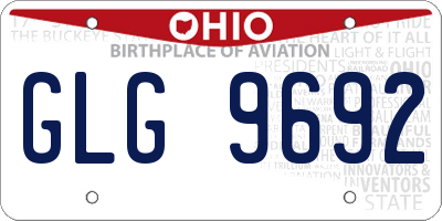 OH license plate GLG9692