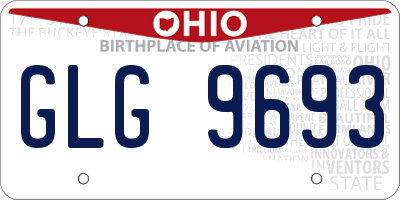 OH license plate GLG9693