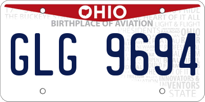 OH license plate GLG9694