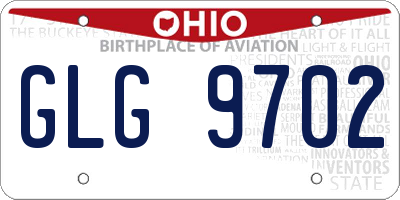 OH license plate GLG9702
