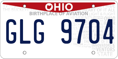 OH license plate GLG9704