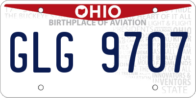 OH license plate GLG9707