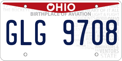 OH license plate GLG9708
