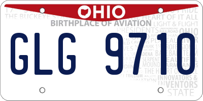 OH license plate GLG9710