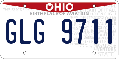 OH license plate GLG9711