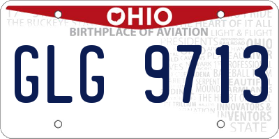 OH license plate GLG9713
