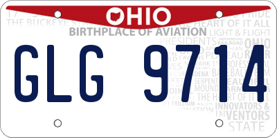 OH license plate GLG9714