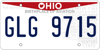 OH license plate GLG9715