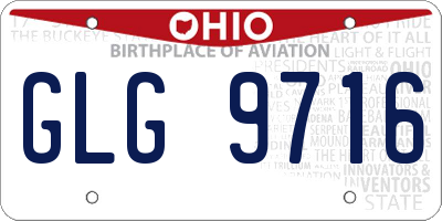 OH license plate GLG9716
