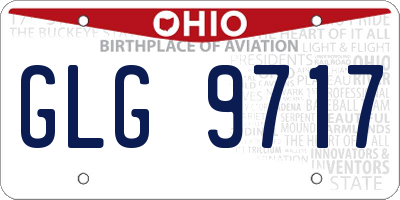 OH license plate GLG9717