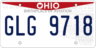 OH license plate GLG9718