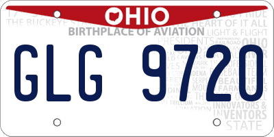 OH license plate GLG9720