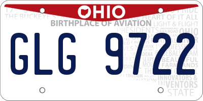 OH license plate GLG9722