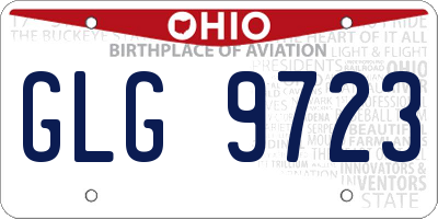 OH license plate GLG9723
