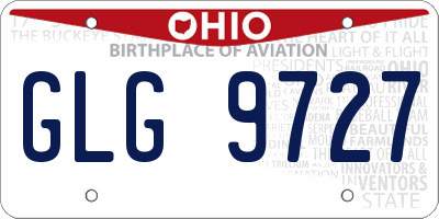 OH license plate GLG9727