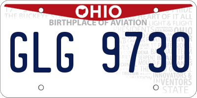 OH license plate GLG9730
