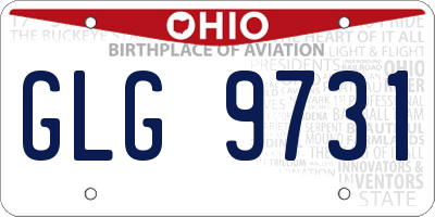OH license plate GLG9731
