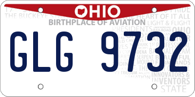 OH license plate GLG9732