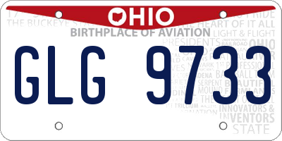 OH license plate GLG9733