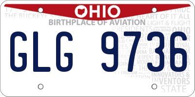 OH license plate GLG9736