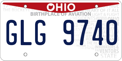 OH license plate GLG9740