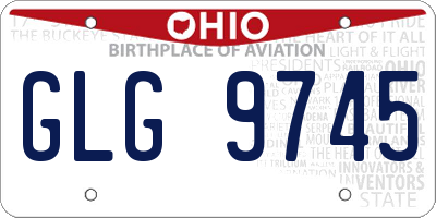 OH license plate GLG9745