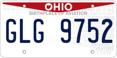 OH license plate GLG9752